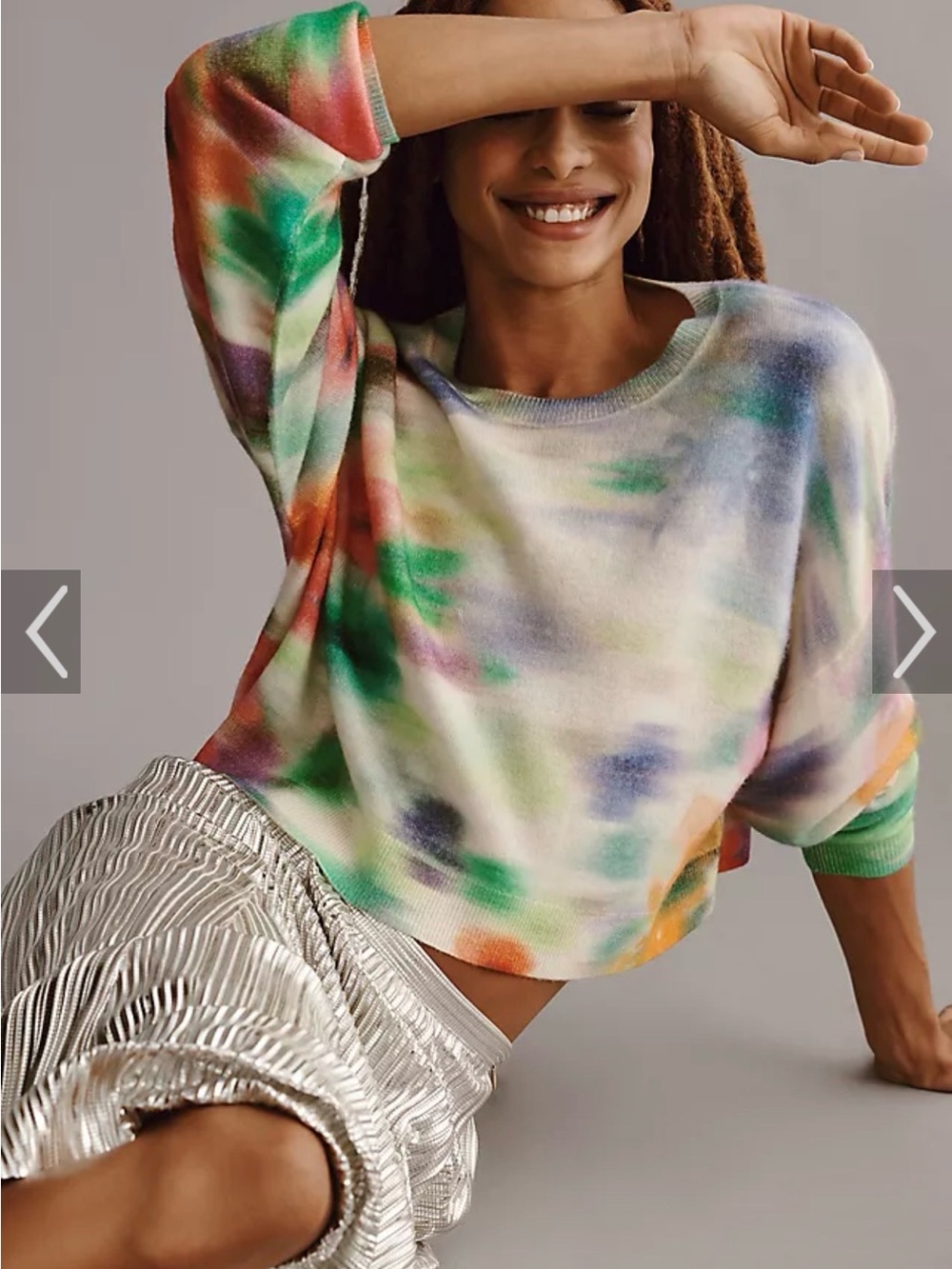 Pilcro Alani Watercolor Cashmere Sweater